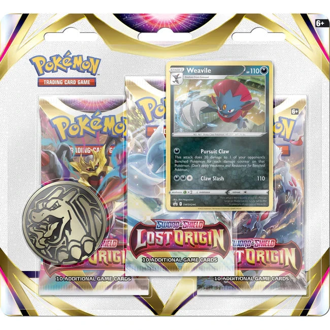 Pokemon TCG : Sword And Shield Lost Origins 3 Pack Booster Blisters 2 Pokemon TCG : Sword And Shield Lost Origins 3 Pack Booster Blisters - Image 2