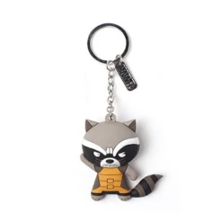 Marvel Rocket 3D Character Rubber Keychain By Difuzed
