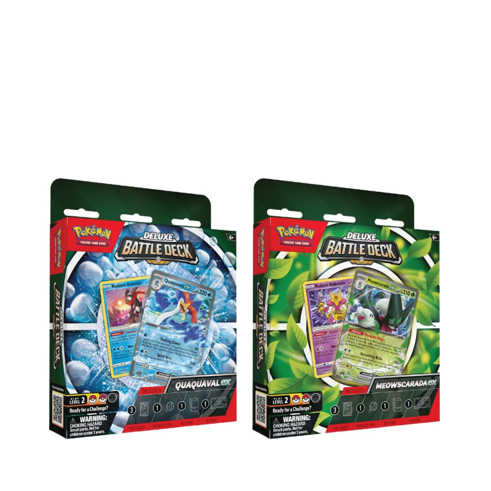 Pokemon TCG: Deluxe Battle Deck (Quaquaval Ex Or Meowscarada Ex) (1 Random) 1 Pokemon TCG: Deluxe Battle Deck (Quaquaval Ex Or Meowscarada Ex) (1 Random)