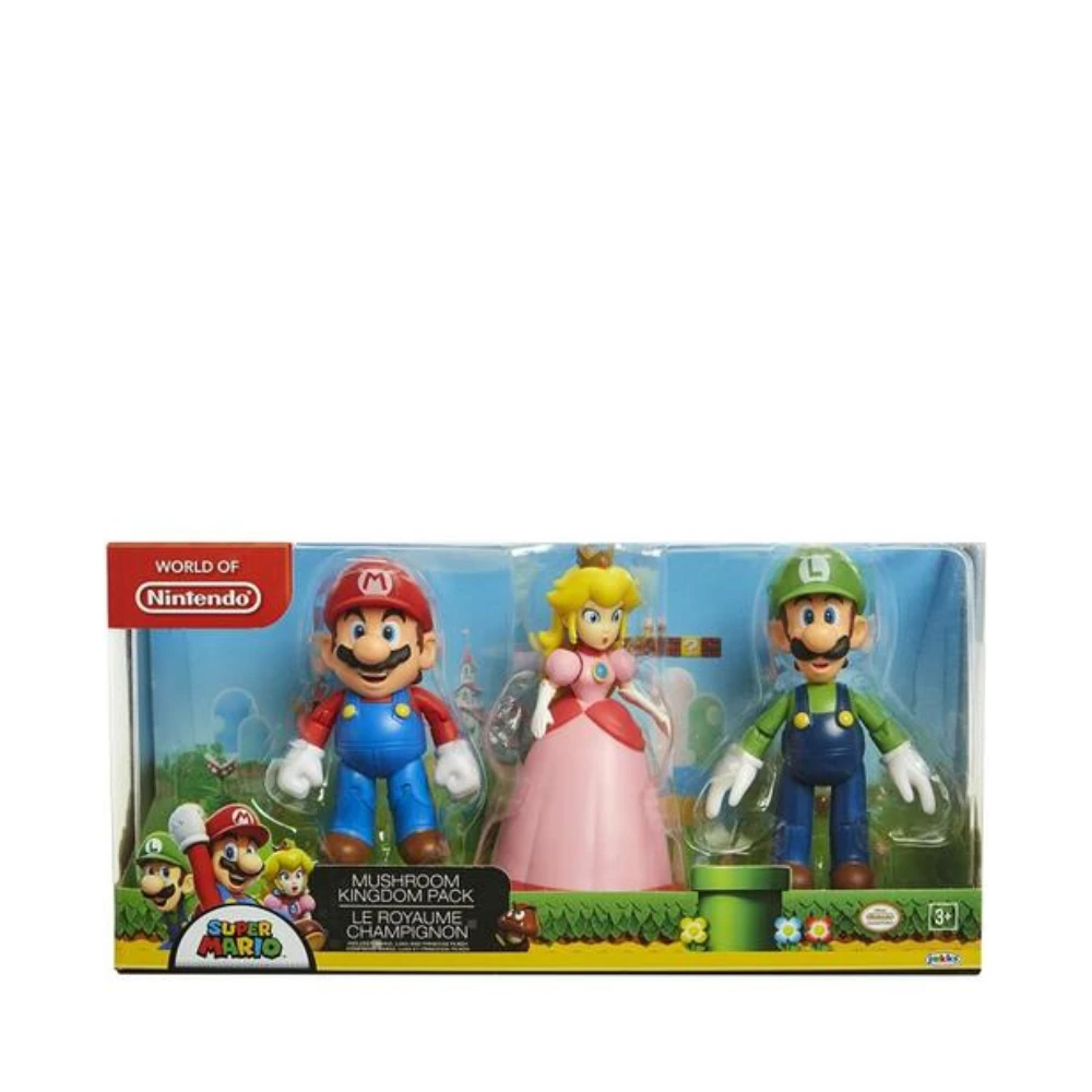 JAKKS PACIFIC Nintendo 4" Mushroom Kingdom 3-Pack Diorama Set 1 JAKKS PACIFIC Nintendo 4" Mushroom Kingdom 3-Pack Diorama Set