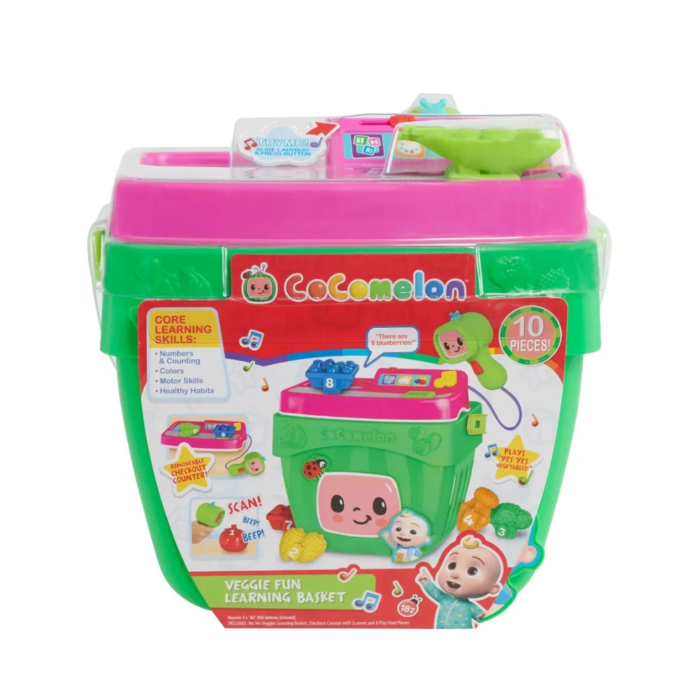 JAZWARES Cocomelon Veggie Fun Learning Basket 1 JAZWARES Cocomelon Veggie Fun Learning Basket