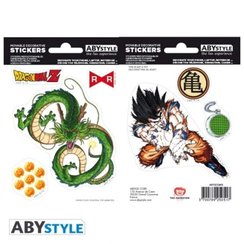 DRAGON BALL -Stickers - 16x11cm/ 2 Sheets - DBZ/ Shenron 1 DRAGON BALL -Stickers - 16x11cm/ 2 Sheets - DBZ/ Shenron