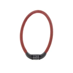 KIKKERLAND Bike Lock Braided Asst R/Bk & Bl/Bk