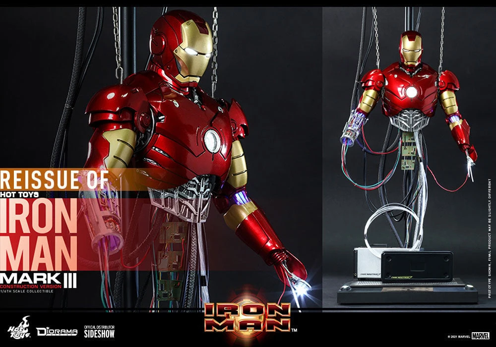 Iron Man Mark III (Construction Version Reissue) 1/6 Scale Statue By Sideshow Collectibles 4 Iron Man Mark III (Construction Version Reissue) 1/6 Scale Statue By Sideshow Collectibles - Image 4