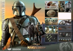 Star Wars Mandalorian & Child 1:4 Action Figure Set By Hot Toys -Little Things Toys CMC 607034 000 003