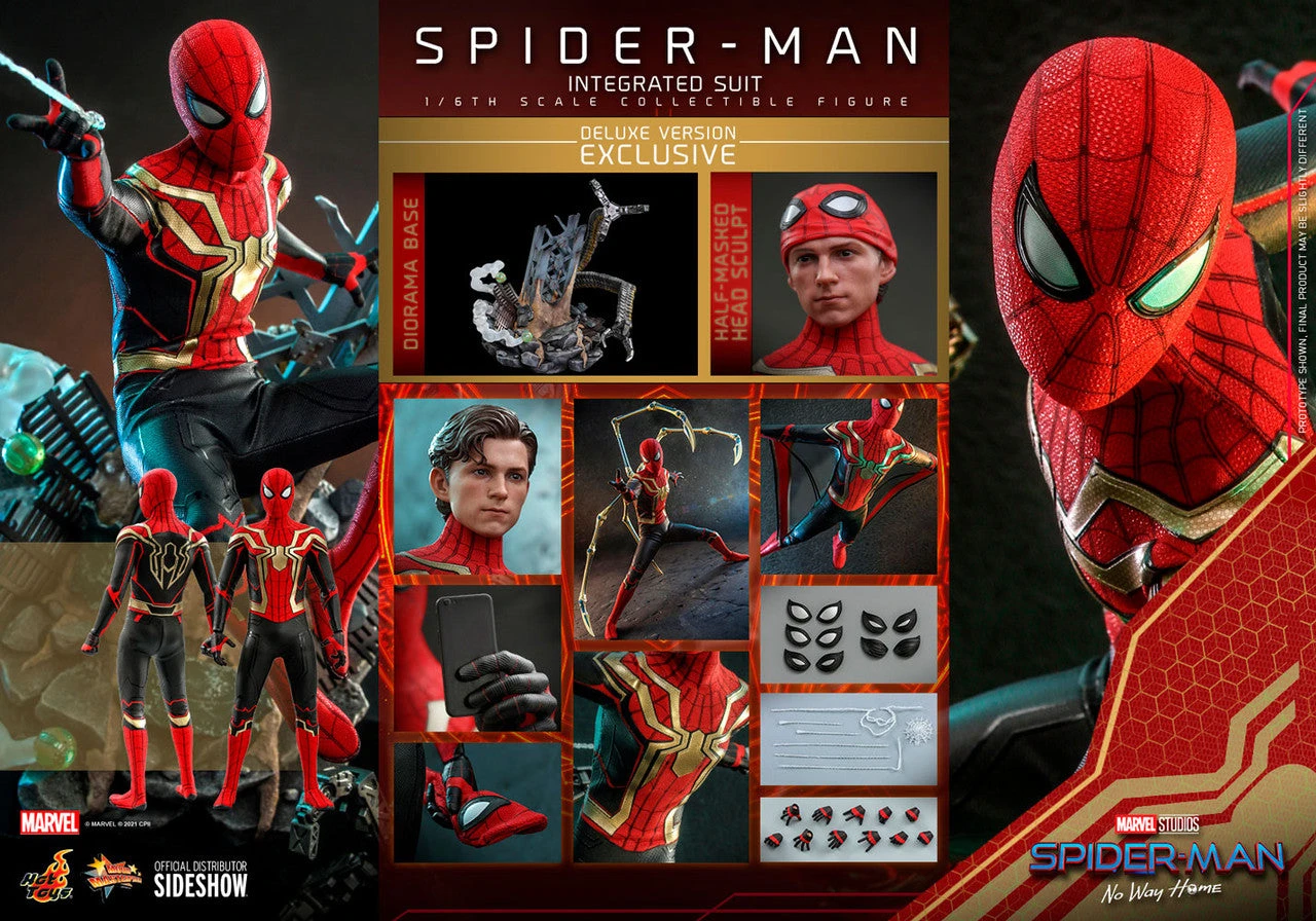 SPIDER MAN INTEGRATED SUIT DELUXE 1:6 Scale By Hot Toys 10 SPIDER MAN INTEGRATED SUIT DELUXE 1:6 Scale By Hot Toys - Image 10
