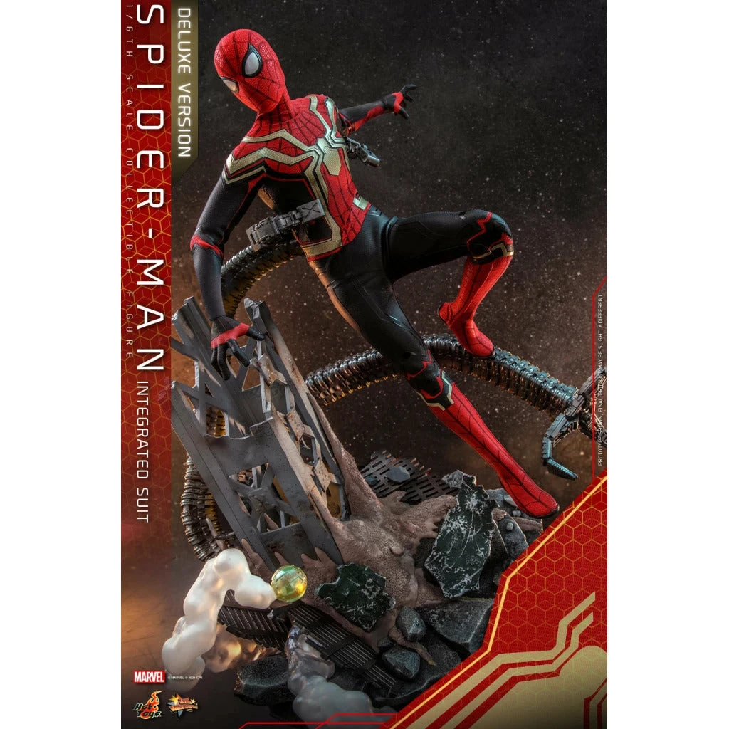 SPIDER MAN INTEGRATED SUIT DELUXE 1:6 Scale By Hot Toys 5 SPIDER MAN INTEGRATED SUIT DELUXE 1:6 Scale By Hot Toys - Image 5