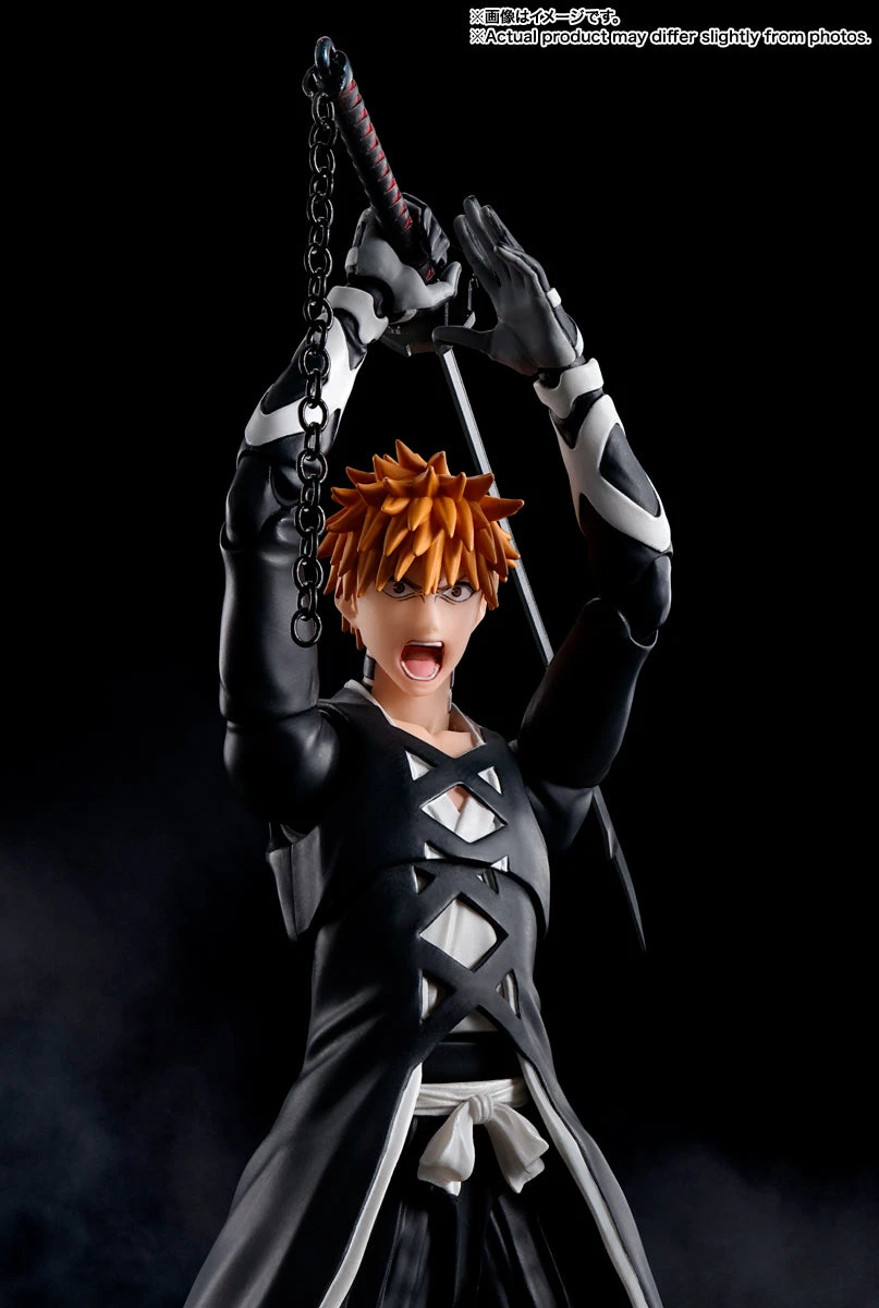 Bleach Ichigo Kurosaki "Bankai Tensa Zangetsu" 1/12 Scale S.H. Figuarts Action Figure By Bandai Tamashii 4 Bleach Ichigo Kurosaki "Bankai Tensa Zangetsu" 1/12 Scale S.H. Figuarts Action Figure By Bandai Tamashii - Image 4