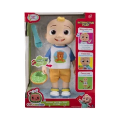 JAZWARES CoComelon Deluxe Interactive JJ Doll 11.8 Plush Toy