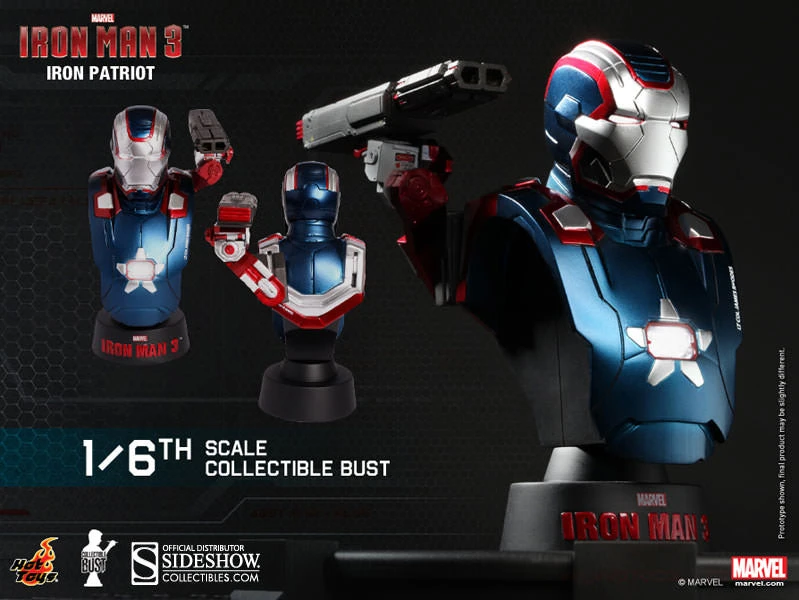 Hot Toys Sideshow Collectibles - Marvel Iron Patriot 1:6 Bust 2 Hot Toys Sideshow Collectibles - Marvel Iron Patriot 1:6 Bust - Image 2