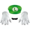Disguise Nintendo Luigi Adults Green Hat & Moustache Plumber Costume