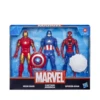Marvel 6-Inch Scale Iron Man, Spider-Man, Captain America Action Figure Toy Pack Of 3 By Hasbro