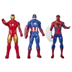 Marvel 6-Inch Scale Iron Man, Spider-Man, Captain America Action Figure Toy Pack Of 3 By Hasbro 5 Marvel 6-Inch Scale Iron Man, Spider-Man, Captain America Action Figure Toy Pack Of 3 By Hasbro -Little Things Toys F1394 000 003