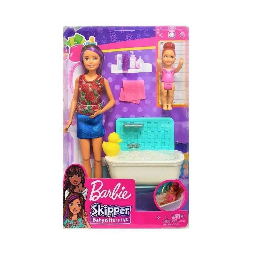 MATTEL Barbie Skipper Babysitters - Doll And Playset - Bath Time 1 MATTEL Barbie Skipper Babysitters - Doll And Playset - Bath Time
