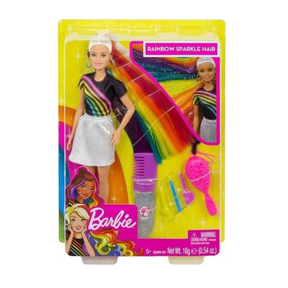 Rainbow Sparkle Hair Barbie Doll 4 Rainbow Sparkle Hair Barbie Doll - Image 4
