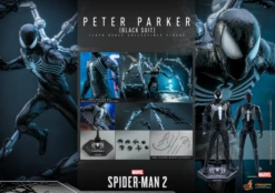 Marvel Spider Man Peter Parker (black Suit ) 1:6 Scale Action Figure By Hot Toys -Little Things Toys GK 615336 000 008