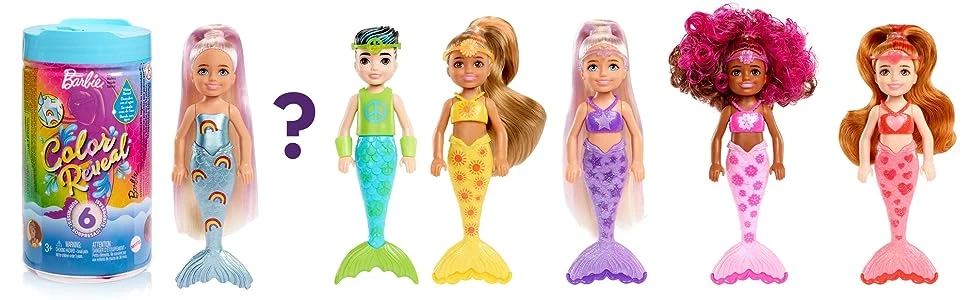 MATTEL Color Reveal™ Chelsea Asst (5) -Rainbow Mermaids Series 2 MATTEL Color Reveal™ Chelsea Asst (5) -Rainbow Mermaids Series - Image 2