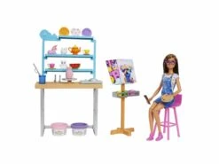MATTEL Barbie Relax & Create Art Studio Playset -Little Things Toys HCM85 000 003