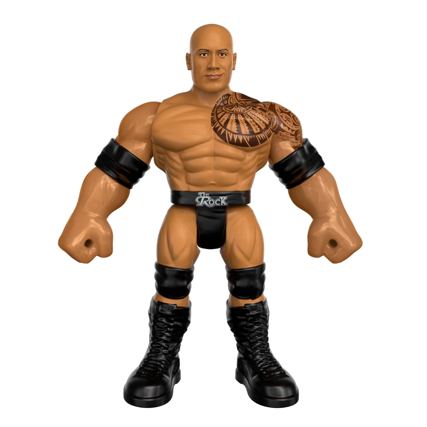 MATTEL WWE Bend 'N Bash The Rock Action Figure 2 MATTEL WWE Bend 'N Bash The Rock Action Figure - Image 2