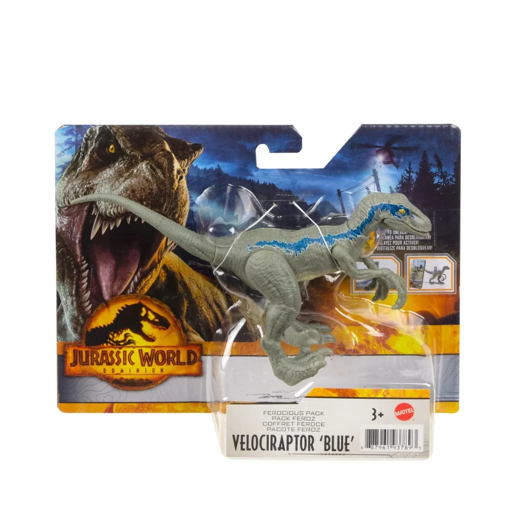 MATTEL Jurassic World Ferocious Pack Velociraptor Blue 1 MATTEL Jurassic World Ferocious Pack Velociraptor Blue