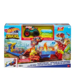 Hot Wheels Monster Truck Blast Station Playset By Mattel