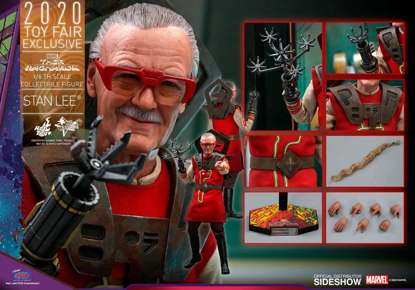 Marvel STAN LEE BARBER SAKAAR PLANET 1/6 Scale Action Figure By Hot Toys 8 Marvel STAN LEE BARBER SAKAAR PLANET 1/6 Scale Action Figure By Hot Toys - Image 8