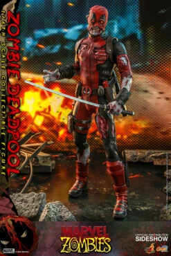 Marvel ZOMBIE DADPOOL 1/6 Scale Action Figure By Hot Toys -Little Things Toys HK 607096 000 005