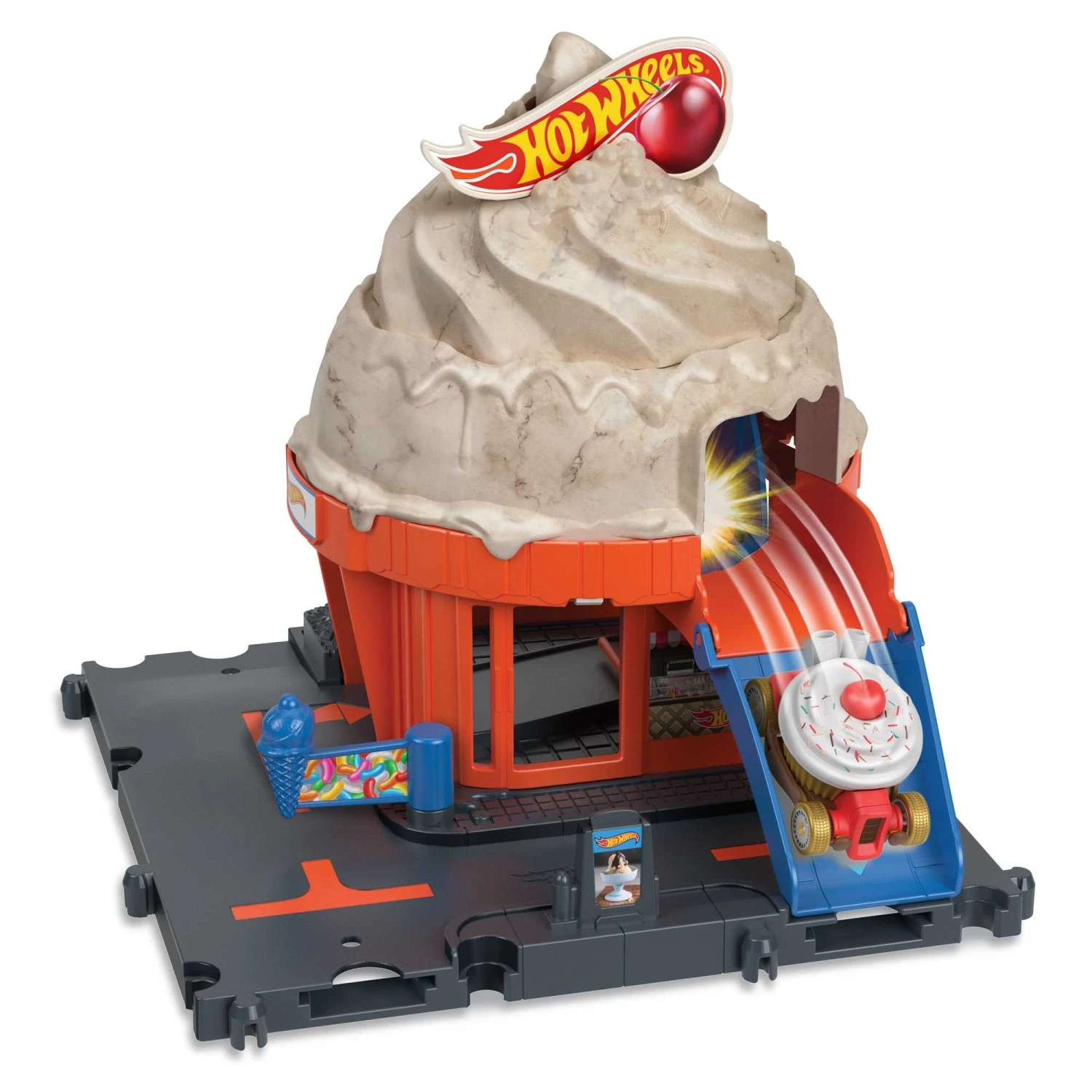 Hot Wheels City Downtown Ice Cream Shop By Mattel 2 Hot Wheels City Downtown Ice Cream Shop By Mattel - Image 2