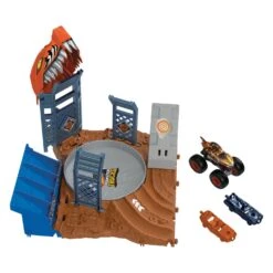 MATTEL Hot Wheels Monster Trucks Arena Smash Spin-out Challenge Playset 5 MATTEL Hot Wheels Monster Trucks Arena Smash Spin-out Challenge Playset -Little Things Toys HNB92 B 000 003