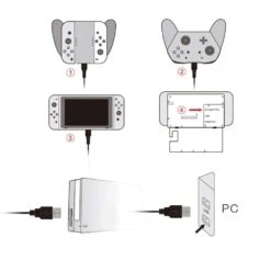 Numskull Nintendo Switch USB C Fast Charge Cable -Little Things Toys NUM 841990 000 004