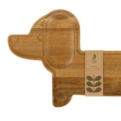 Gentlemen's Hardware Wooden Serving Board Dachshund Persimmon