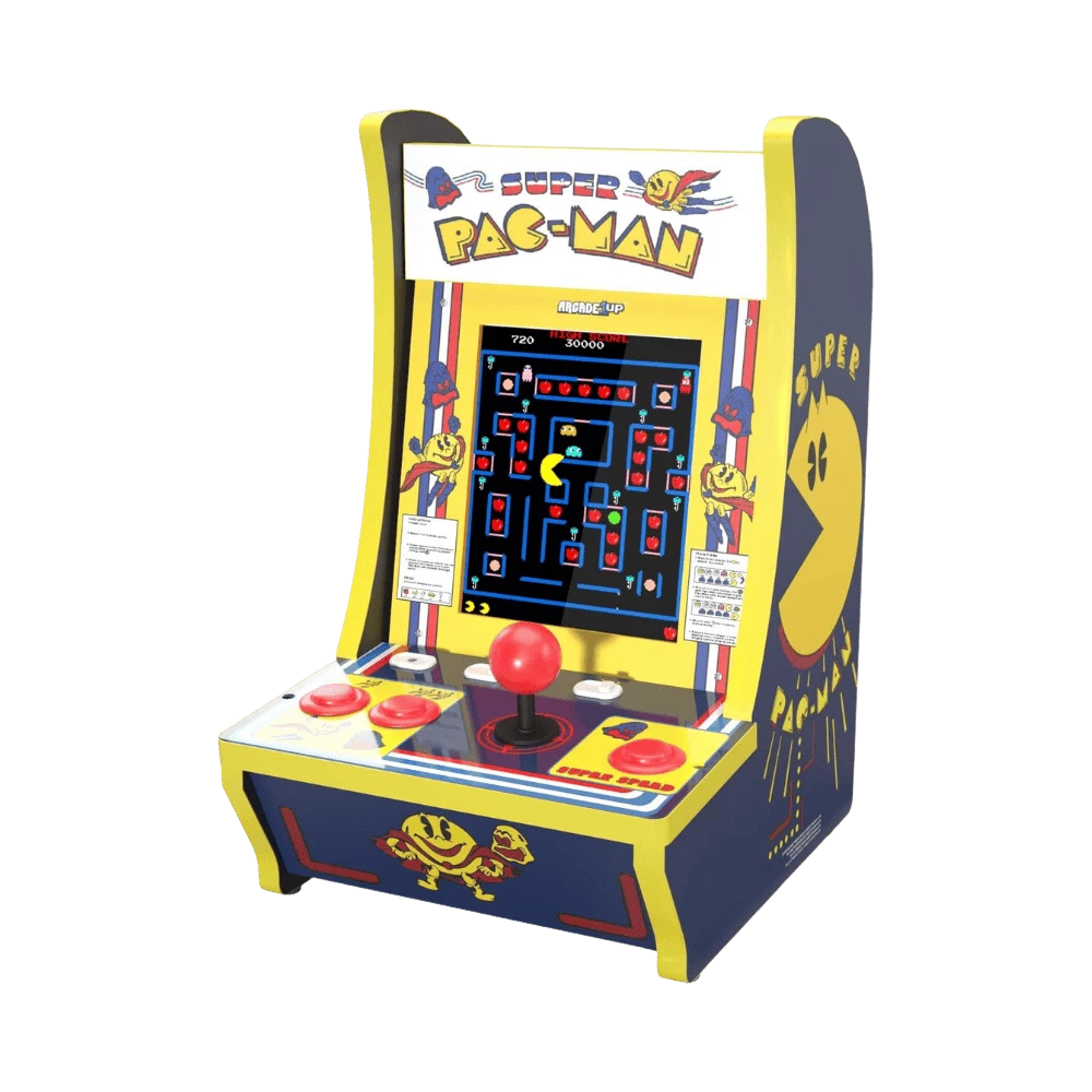 Super Pac-Man With Lit Marquee And Headphone Jack Counter Cades 1 Super Pac-Man With Lit Marquee And Headphone Jack Counter Cades