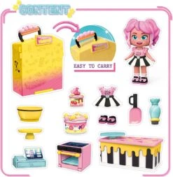 KOOKYLOOS Tiffany's Pop Up Bakery Doll Play Set -Little Things Toys PKLSP114IN30 000 003
