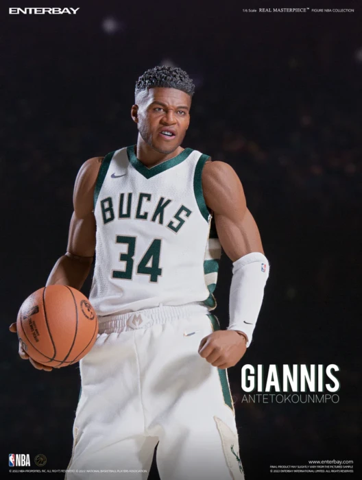NBA Basketball - Giannis Antetokounmpo Real Masterpiece 1/6th Scale Action Figure 2 NBA Basketball - Giannis Antetokounmpo Real Masterpiece 1/6th Scale Action Figure - Image 2