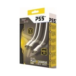 Steelplay - PS5 Dual Play & Charging Cable - White