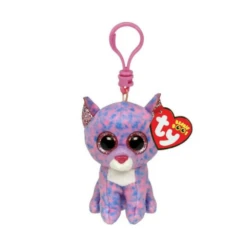 TY Beanie Boos Cassidy Lavender Cat Bag Clip 2.5"